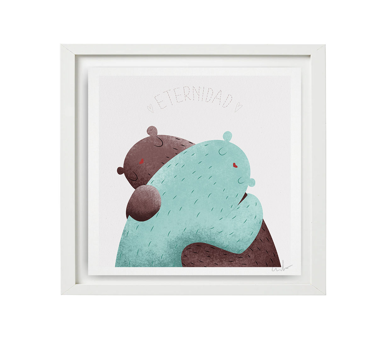 Grabado 30 x 30  Eternidad - Colección Amor