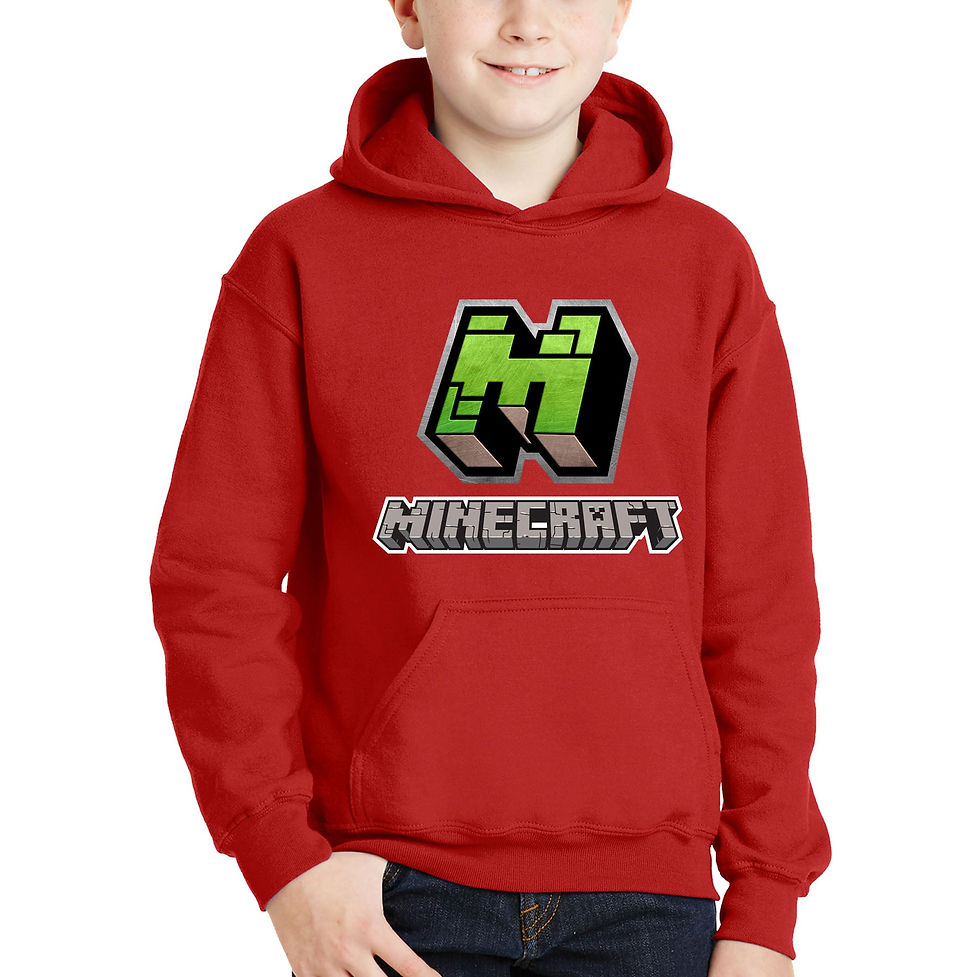 Thumbnail: Minecraft M Logo Kids Hoodie
