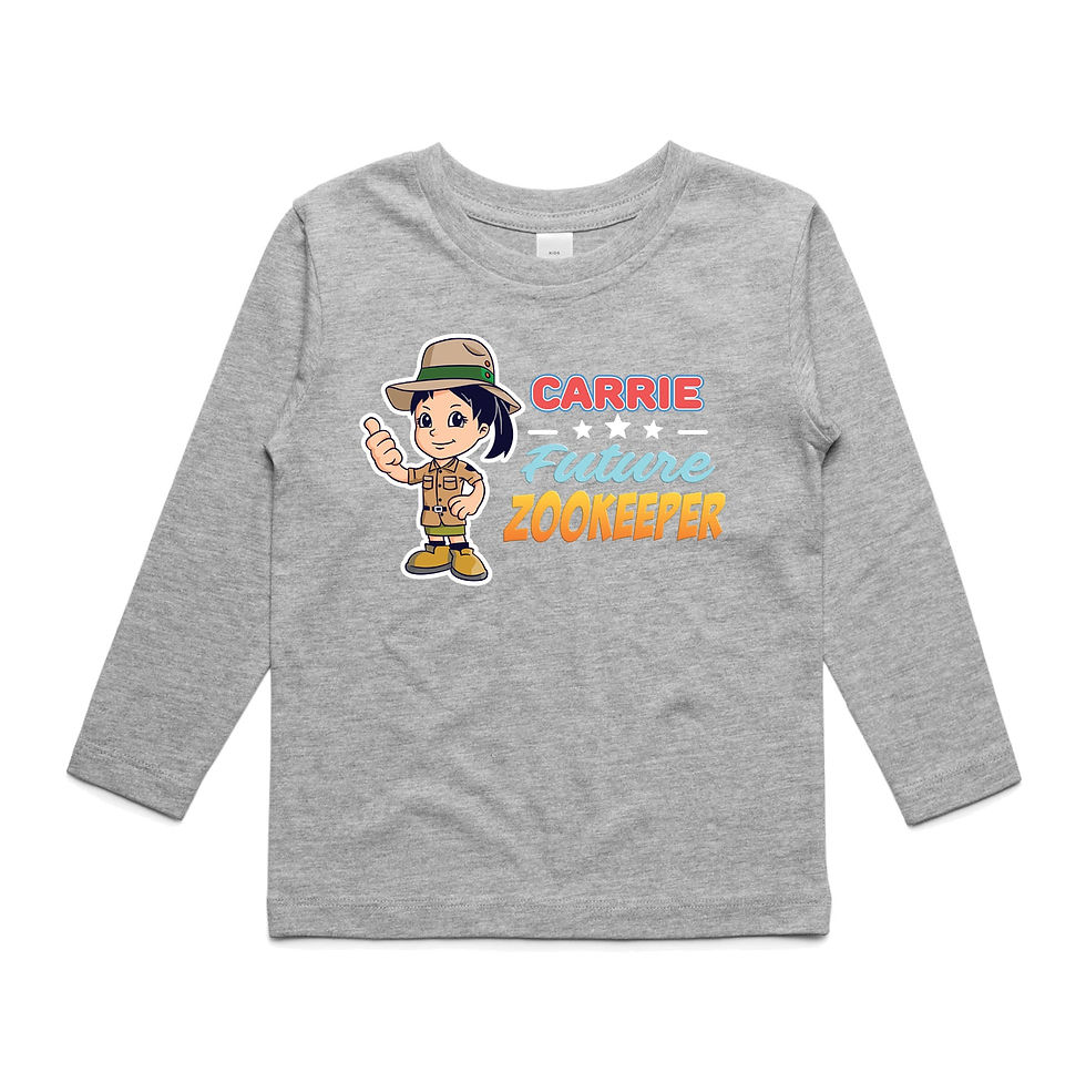 Thumbnail: Personalised Kids Tops - Future Zookeeper