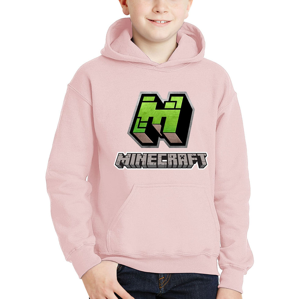Thumbnail: Minecraft M Logo Kids Hoodie