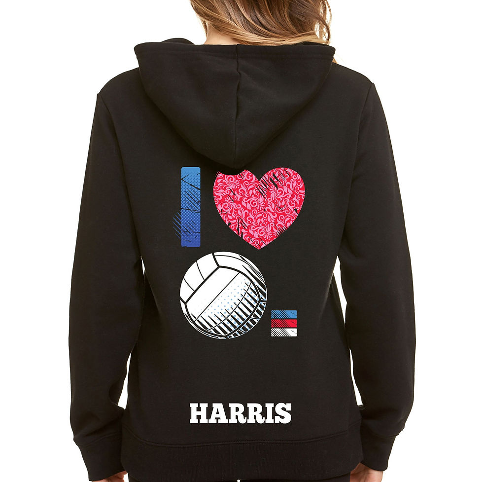 Personalised Netball Hoodie - I Love Netball
