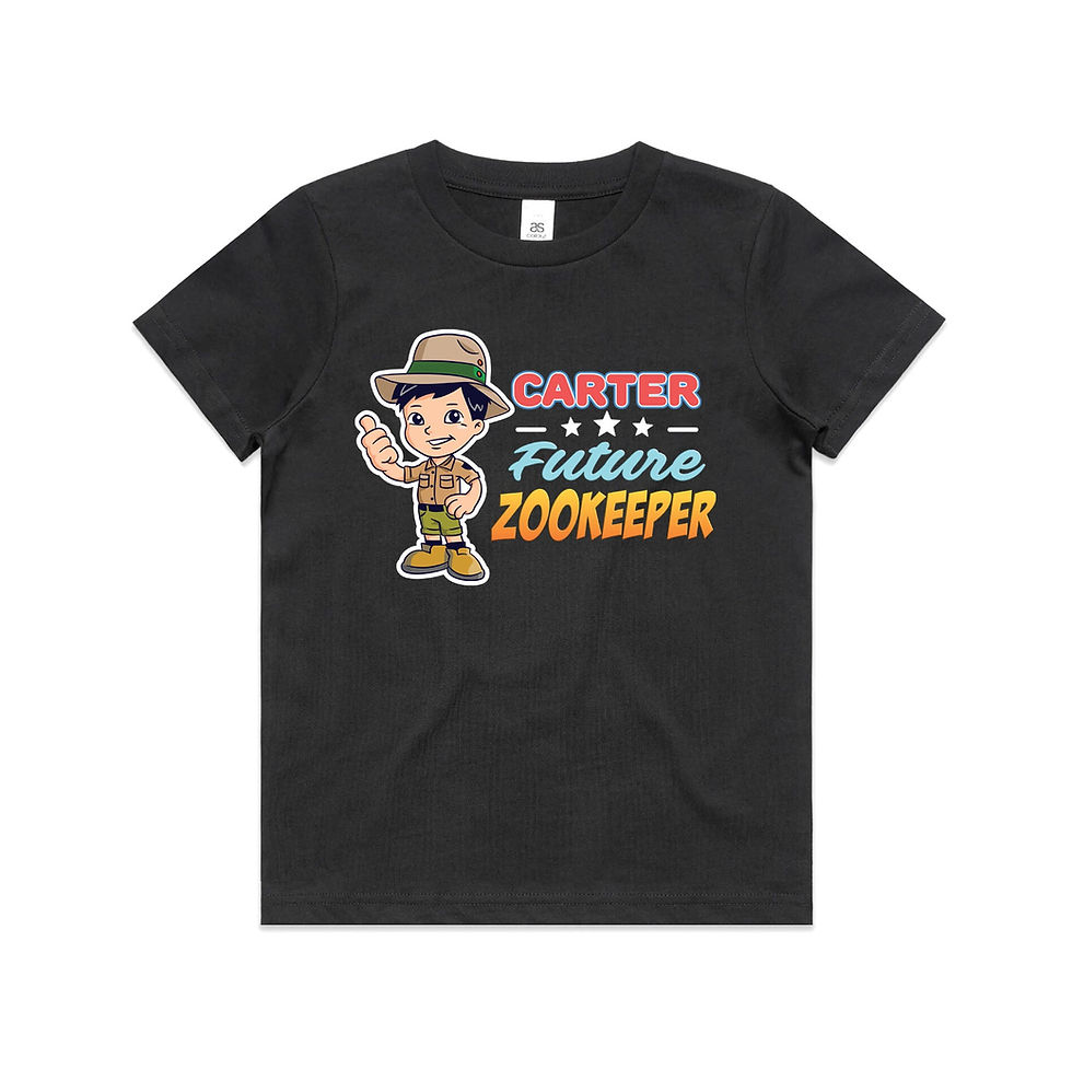 Thumbnail: Personalised Kids Tops - Future Zookeeper