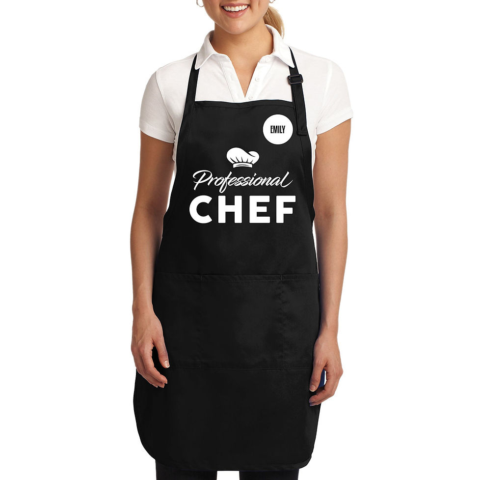 Thumbnail: Personalised Couple Aprons - Professional Chef & Professional Taster