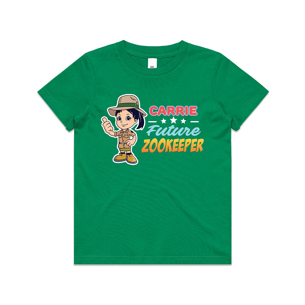 Thumbnail: Personalised Kids Tops - Future Zookeeper