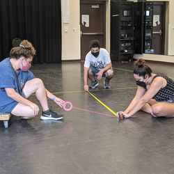 Rehearsal hall set taping