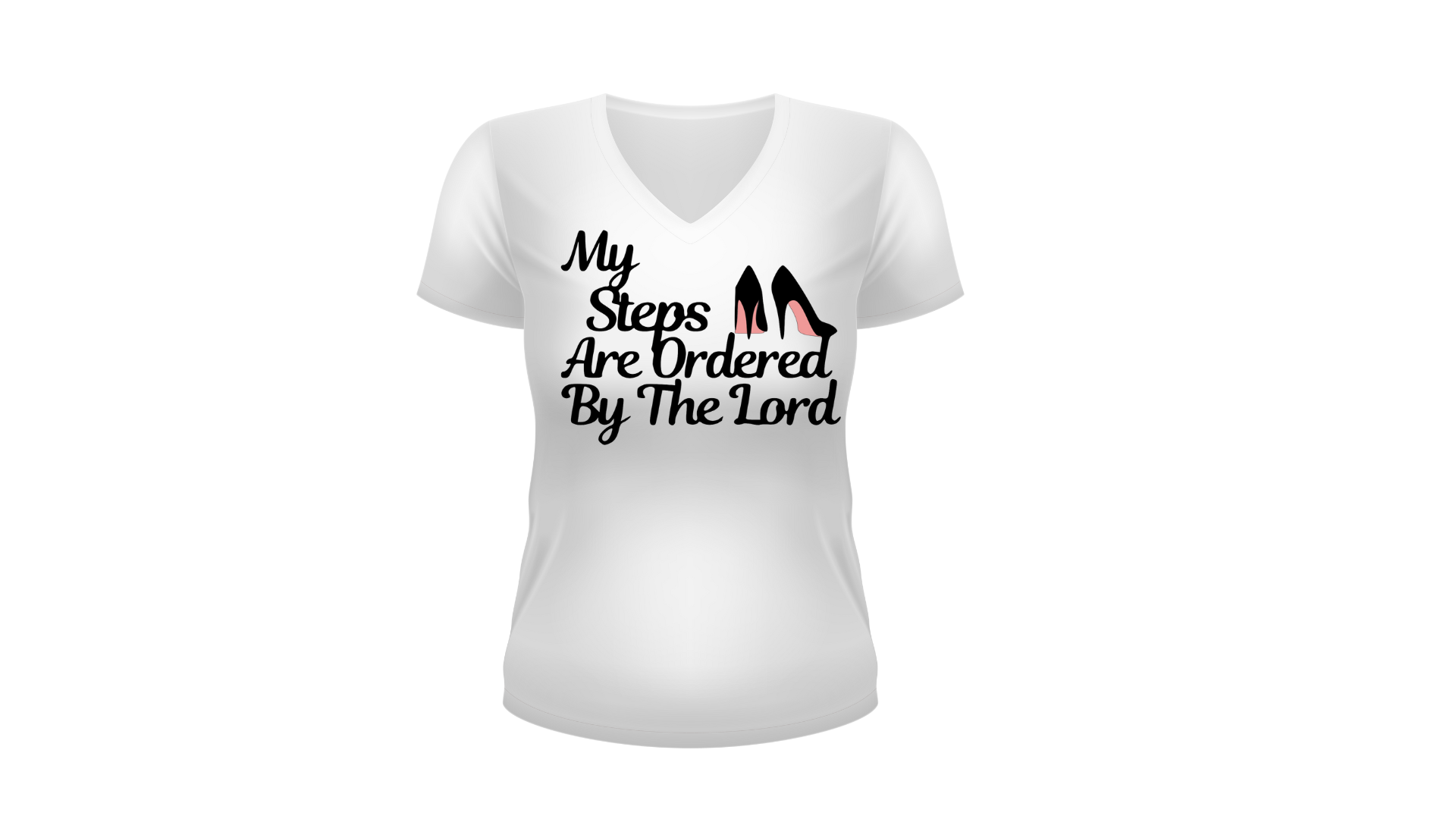 My Steps Are Ordered By The Lord - Pink Bottom Shoe