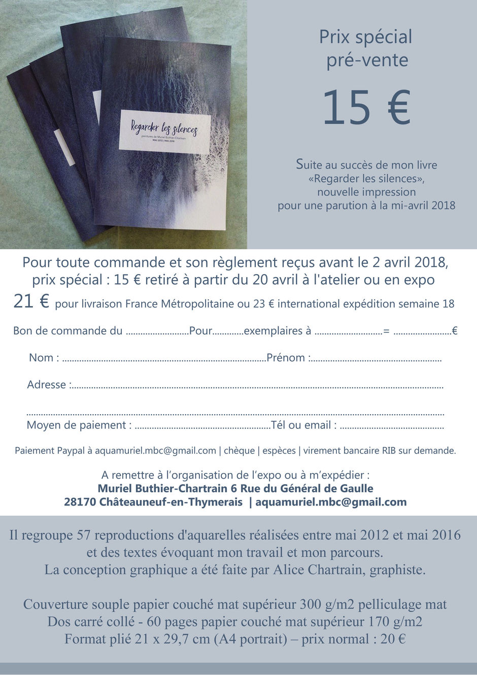 Mon livre en pré-vente jusqu'au 2 avril 2018