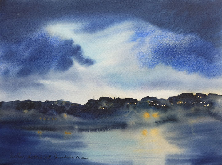 Muriel Buthier-Chartrain Aquarelliste Française. Aquarelle contemporaine Lumières de la Suède.
Société Française de l'Aquarelle.