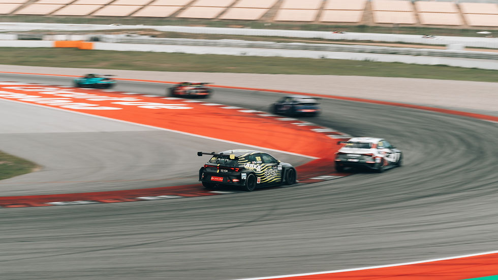 TCR race cars at Barcelona Circuit