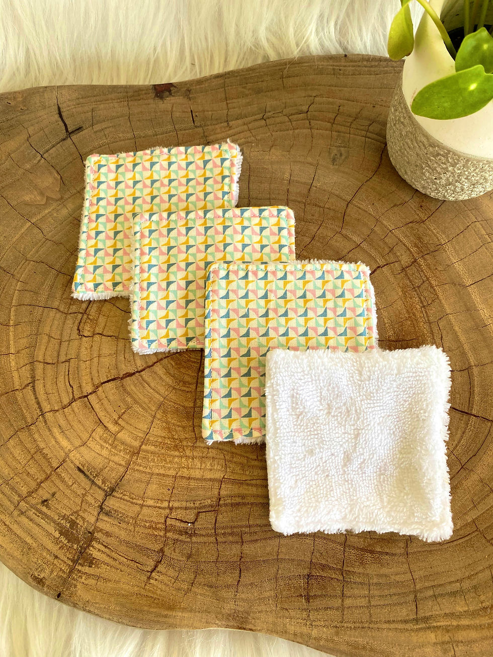 Miniature : Lot de 4 lingettes lavables 
