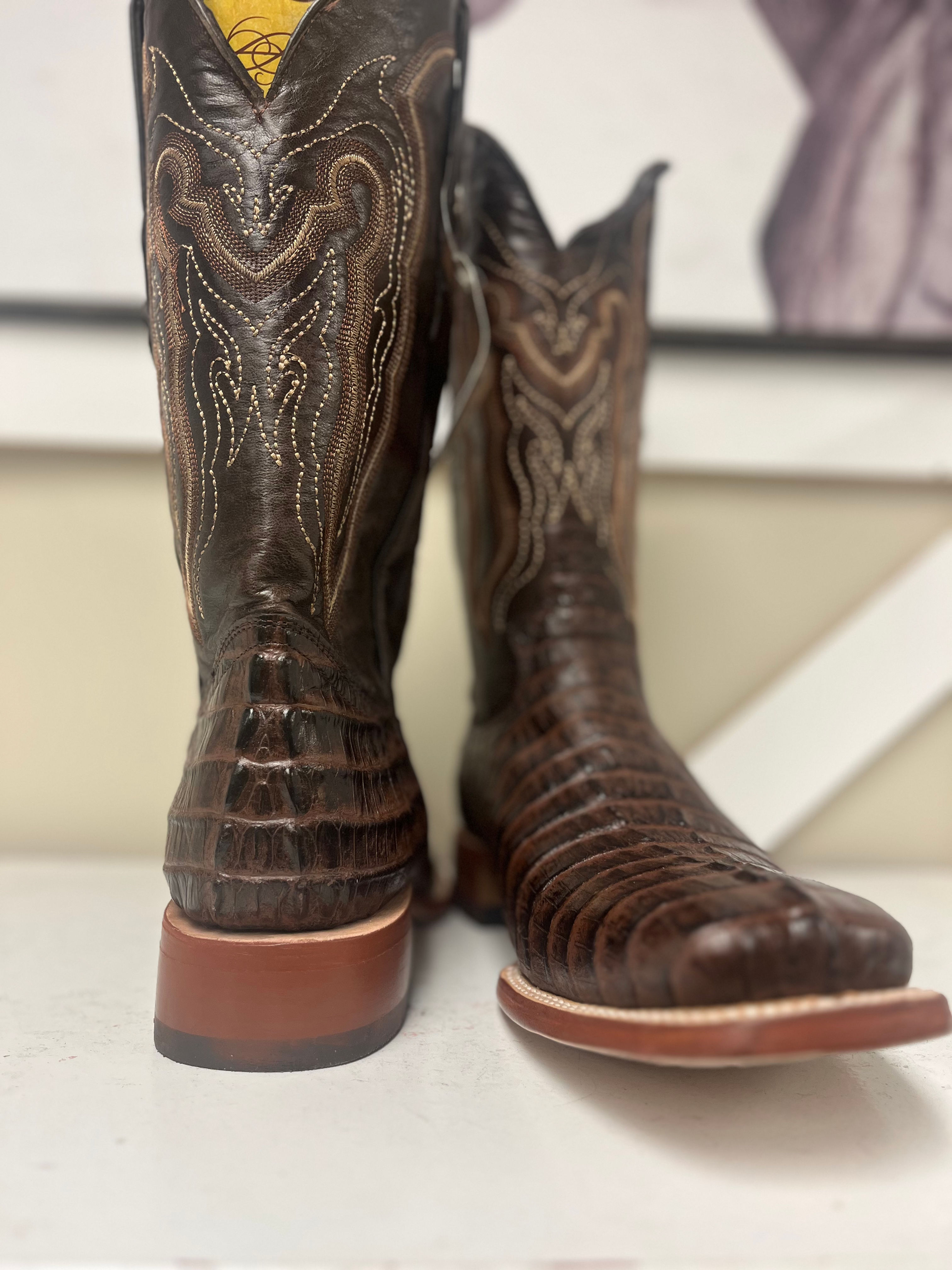 Tim Embossed Caiman Style Boots
