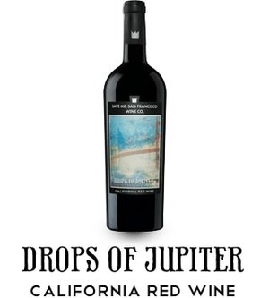 Bottle of Drops of Jupiter Red Blend wine.