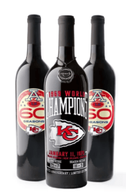 3 Bottles of Kansas City Chiefs wine.