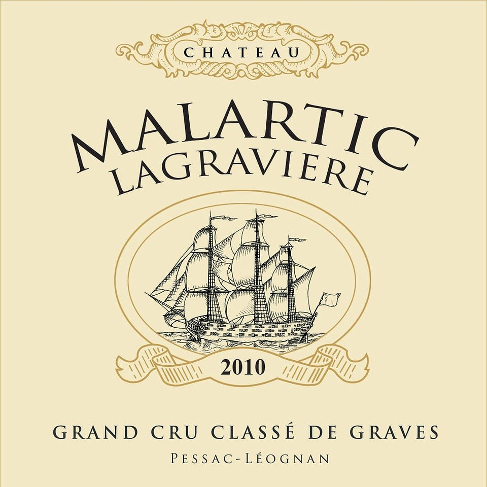 Malartic LaGraviere Pessac Leognan - Wine Label