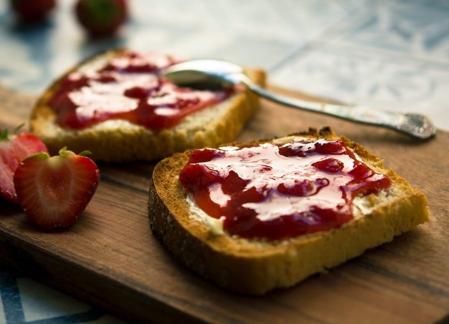 Toast with jam.