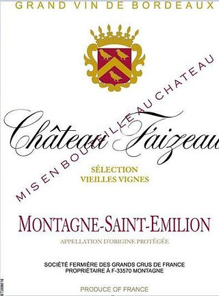 Chateau Faizeau Bordeaux from Montagne-Saint-Emillion - Wine Label