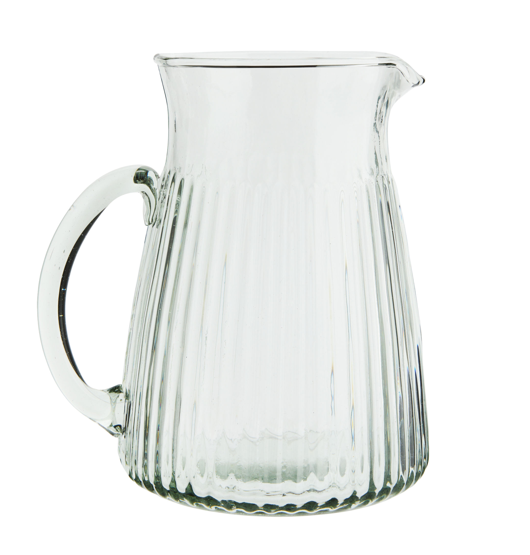 Glass Jug with Grooves
