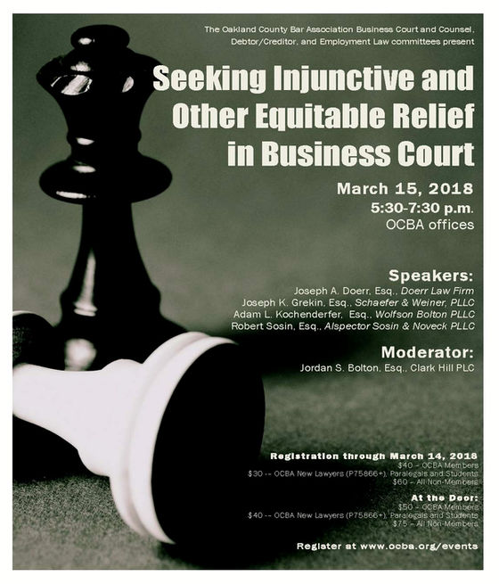 Seeking Injunctive and Other Equitable Relief in Business Court