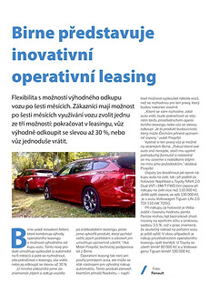 Článek o novém leasingu Birne | Direct auto