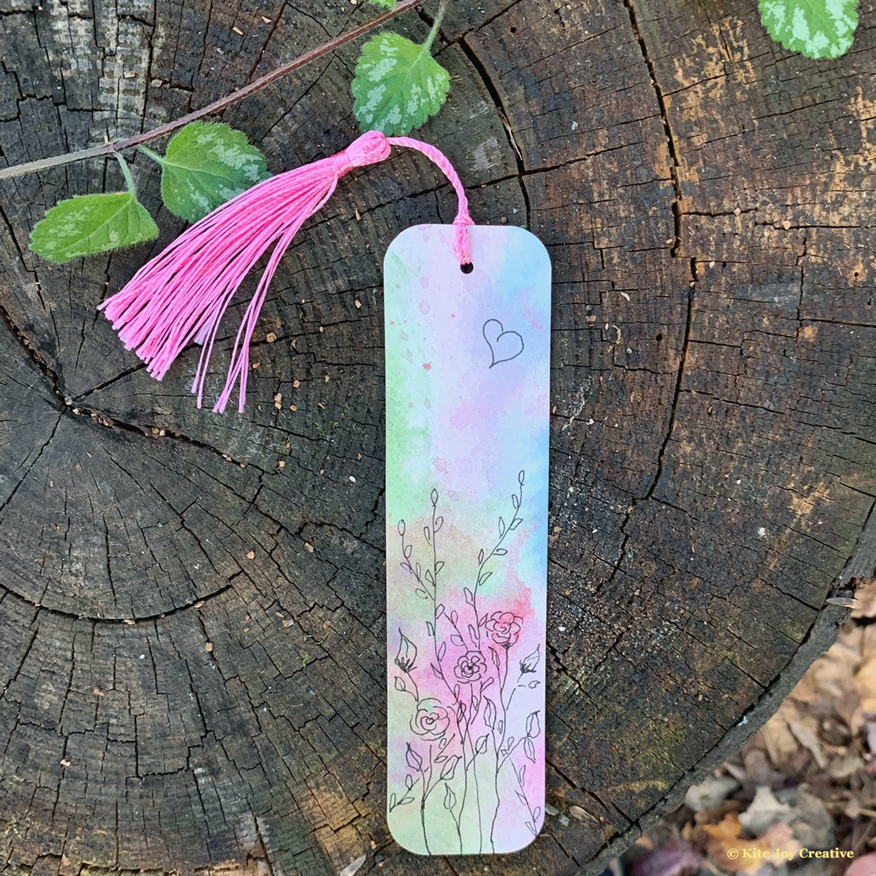 Pink Roses Bookmark