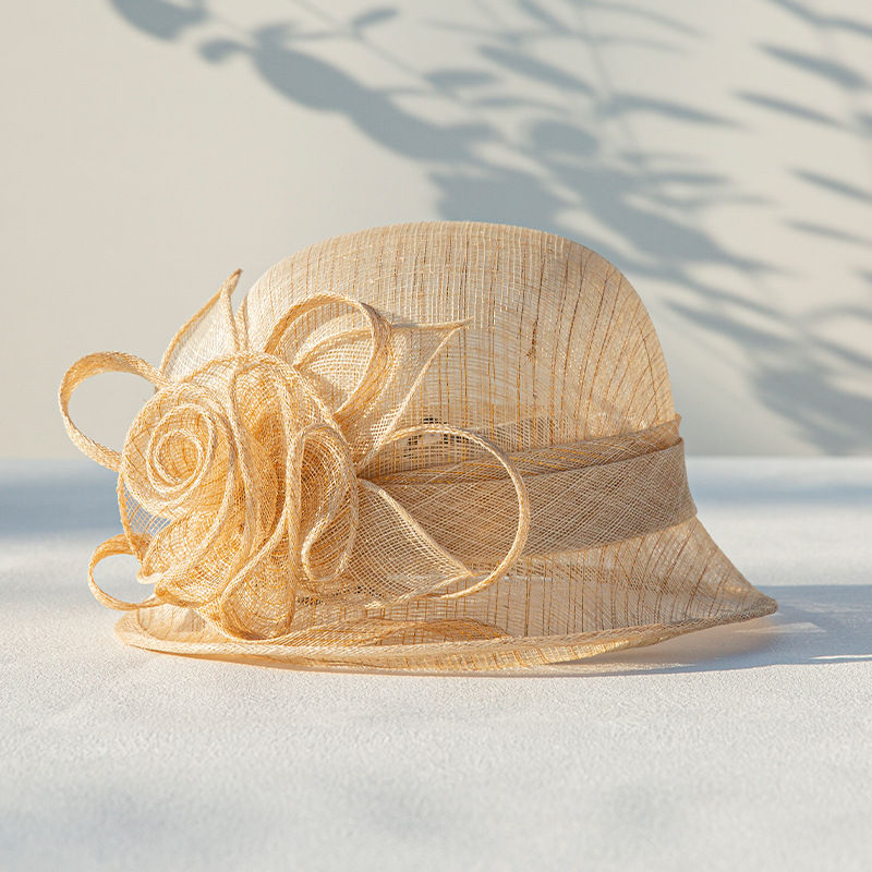 2025 new gold and sliver line hemp millinery