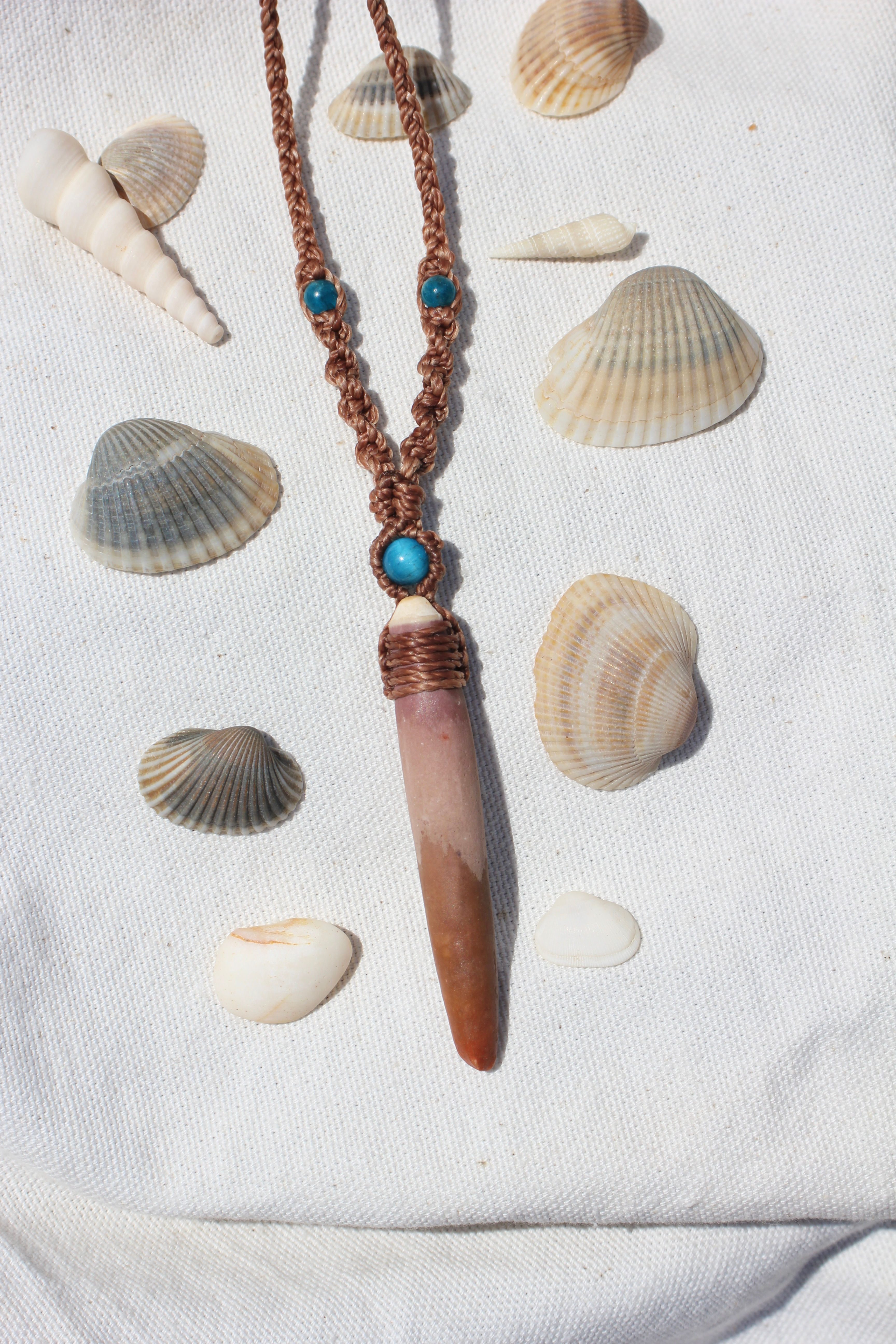 Sea Urchin Spine & Apatite - Light Brown