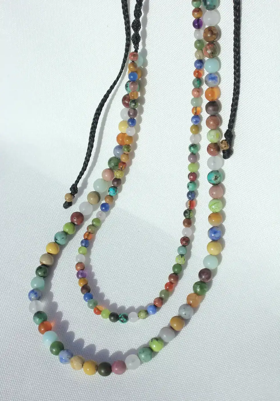 Thumbnail: Layered Beaded Gemstone Necklace