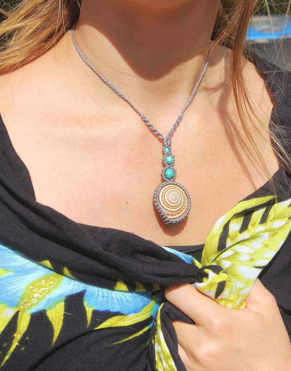 Thumbnail: Sundial Shell & Jasper Triple - Grey