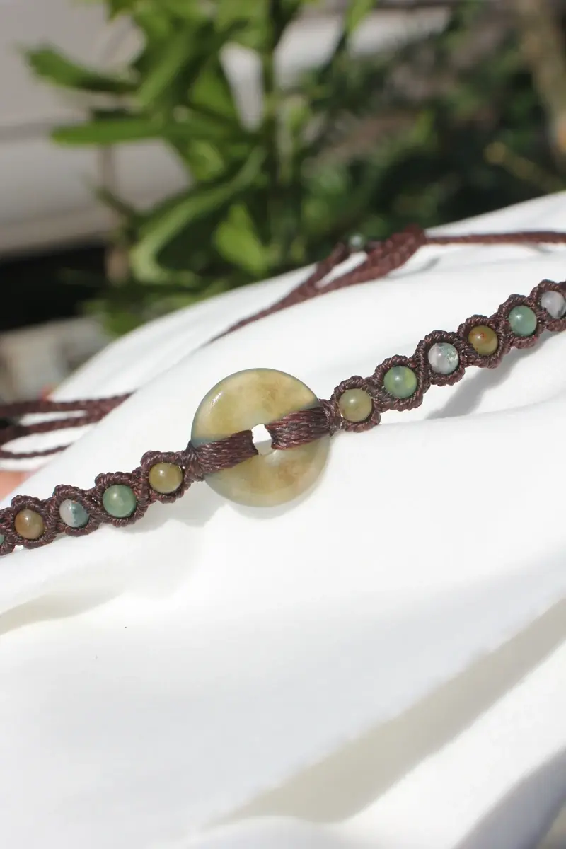 Thumbnail: Agate Choker - Brown