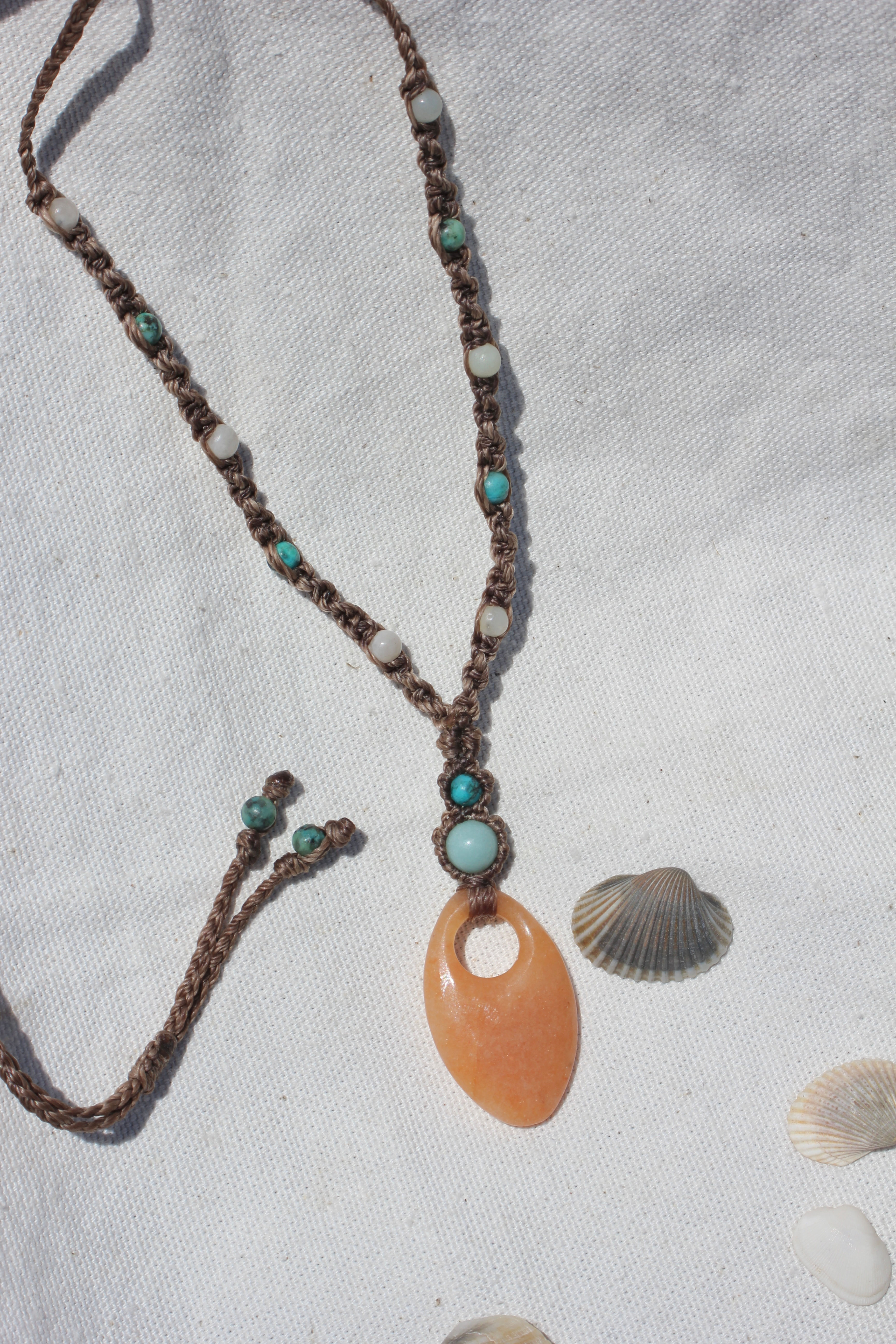 Carnelian & Amazonite Mini Triple - Light Brown