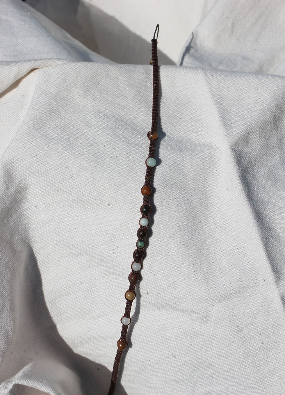 Thumbnail: Jasper & Amazonite Anklet - Brown