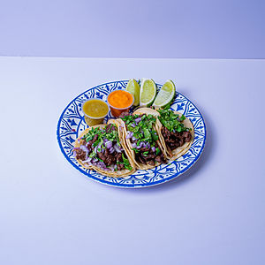 Tacos de Asada/ Roast Beef (3 pcs) + Soda