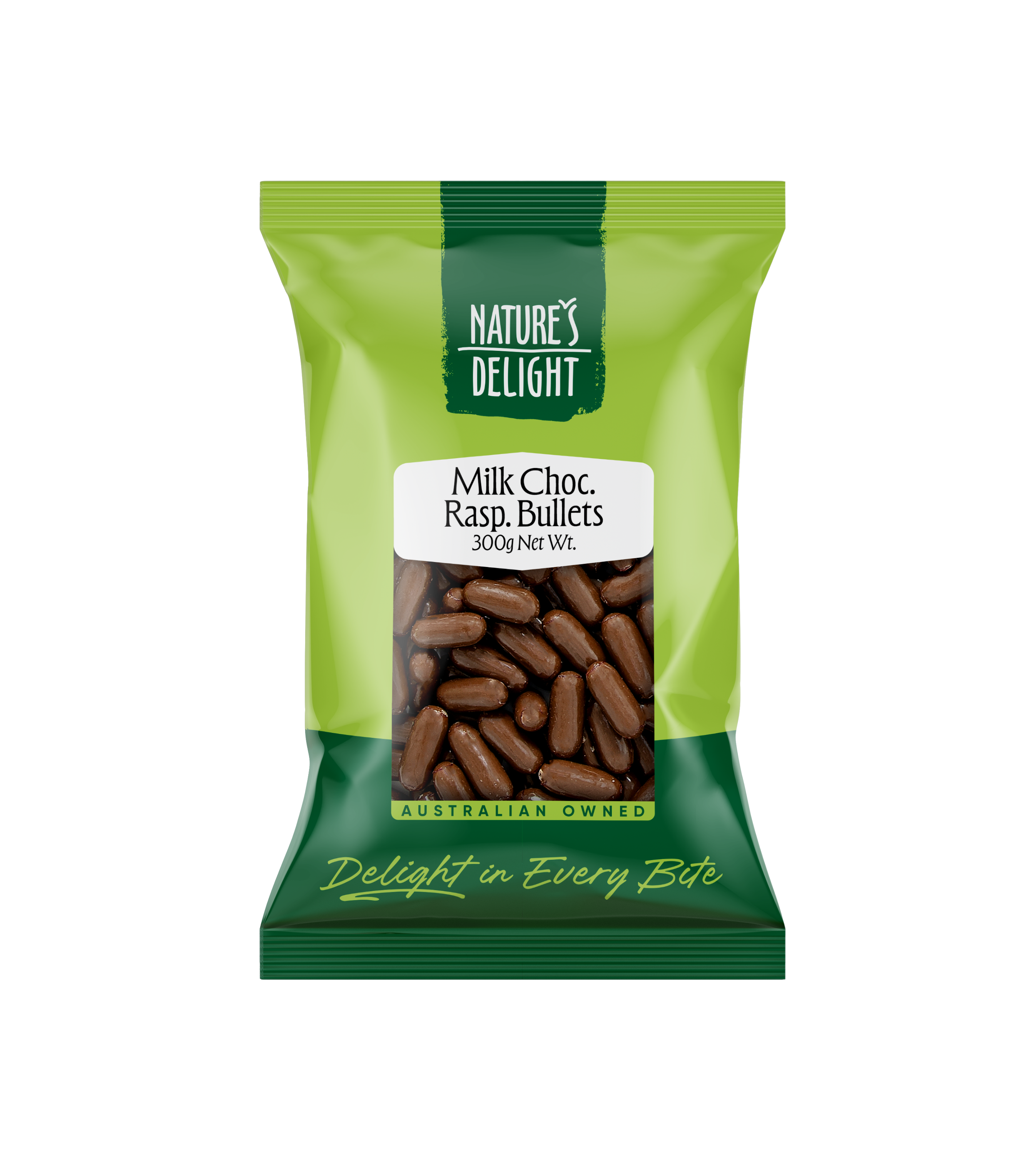 MILK CHOCOLATE RASPBERRY BULLETS 300g