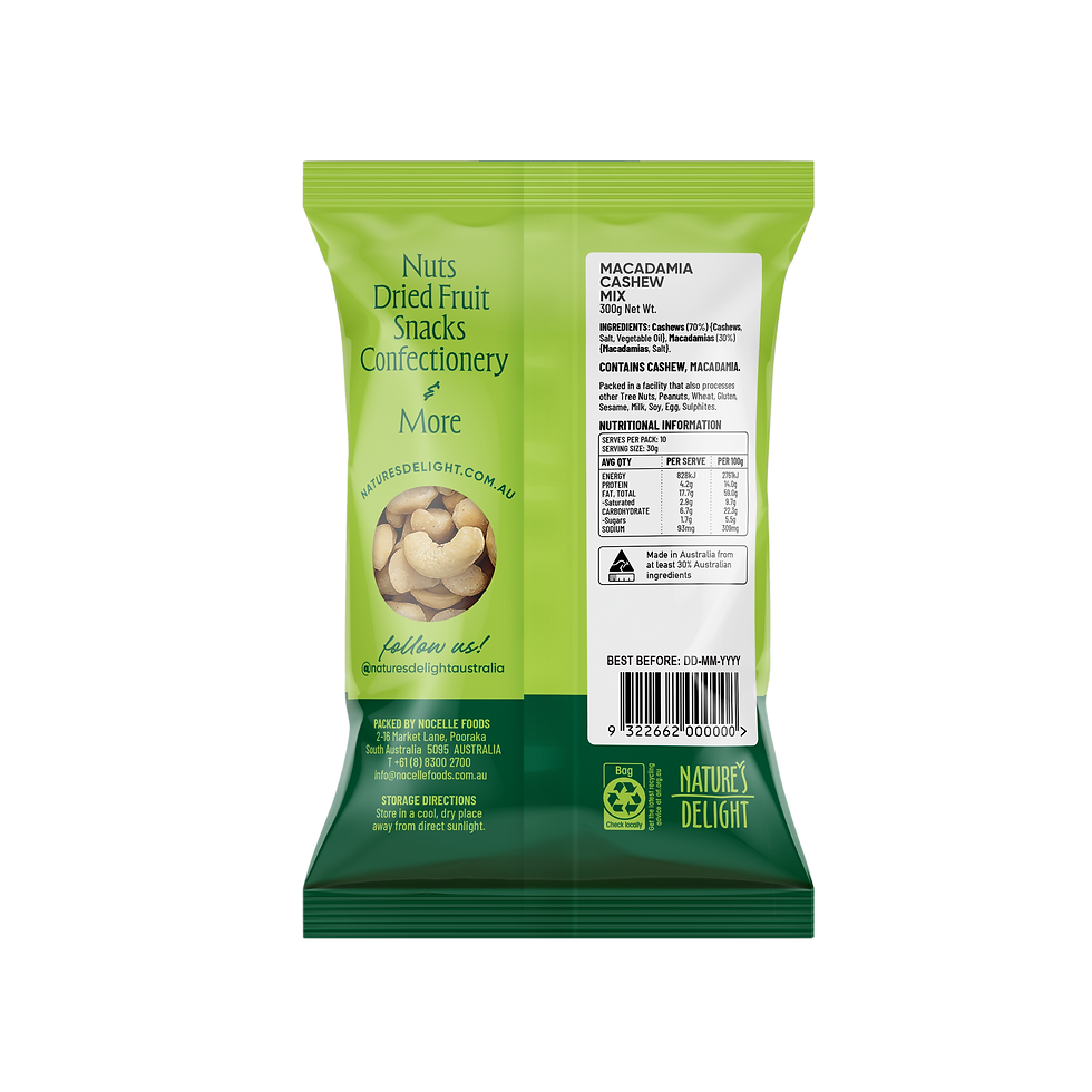 Thumbnail: SALTED MACADAMIA CASHEW MIX 300g