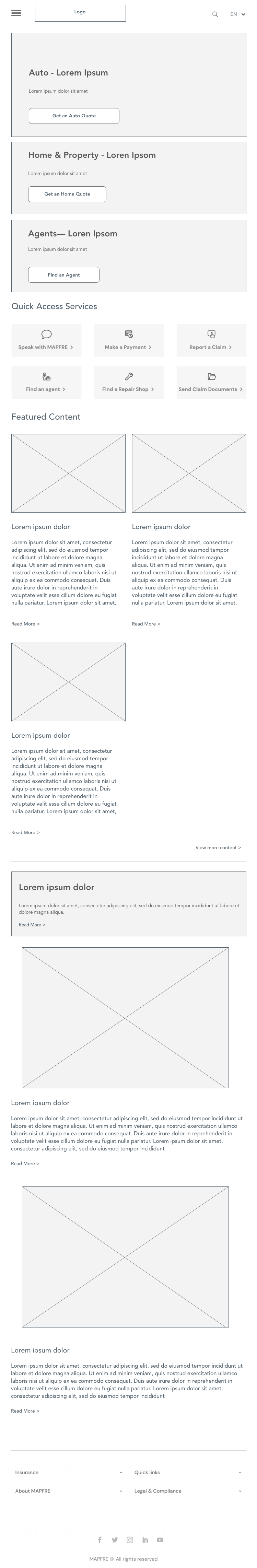 Hi-fi screen — mobile flow