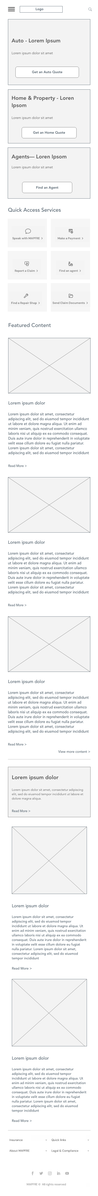 Hi-fi screen — long-form wizard