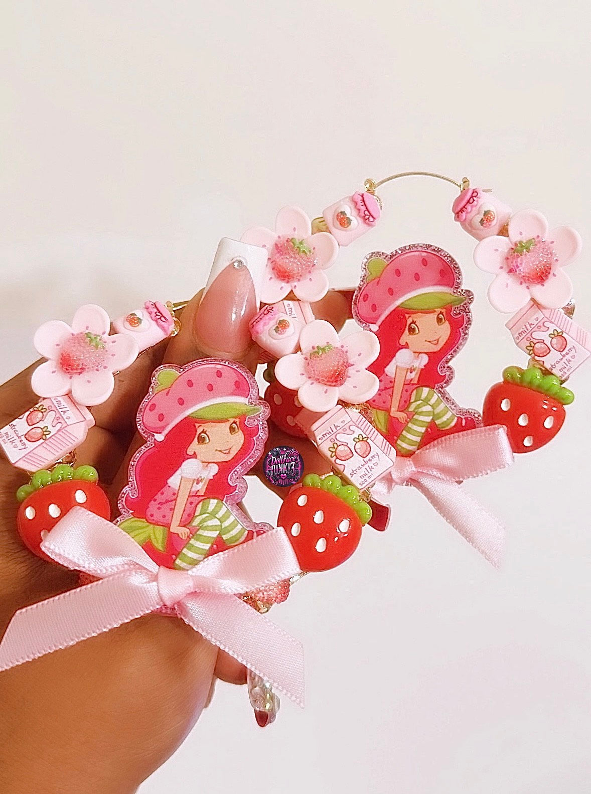 Strawberry Shortcake Hoop Earrings
