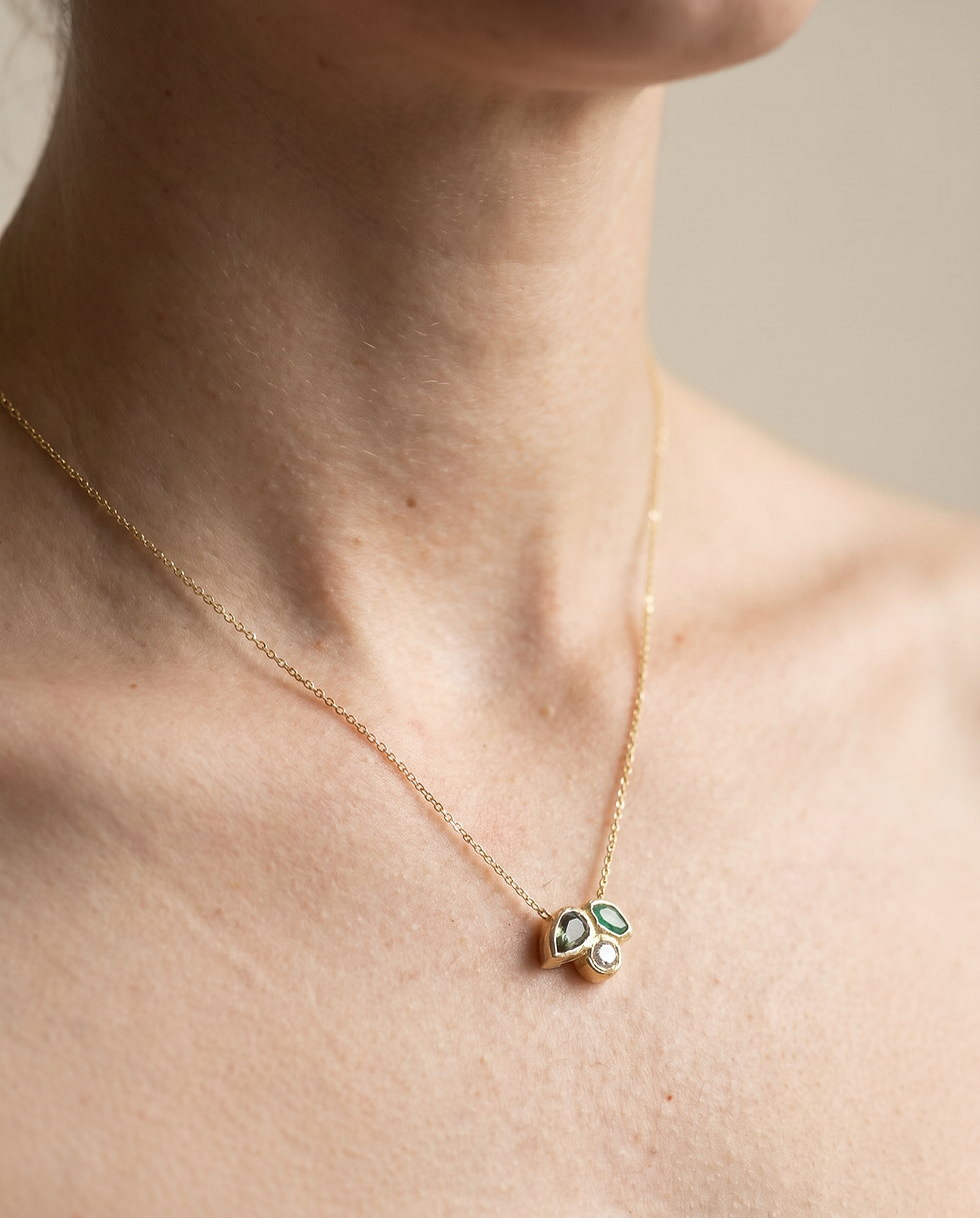 Thumbnail: Seraphine Necklace · 14K Gold · Sapphire | Emerald
