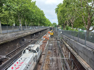 Les travaux dans la tranchée St-Bernard
