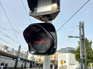 Un signal du tramway de Grenoble
