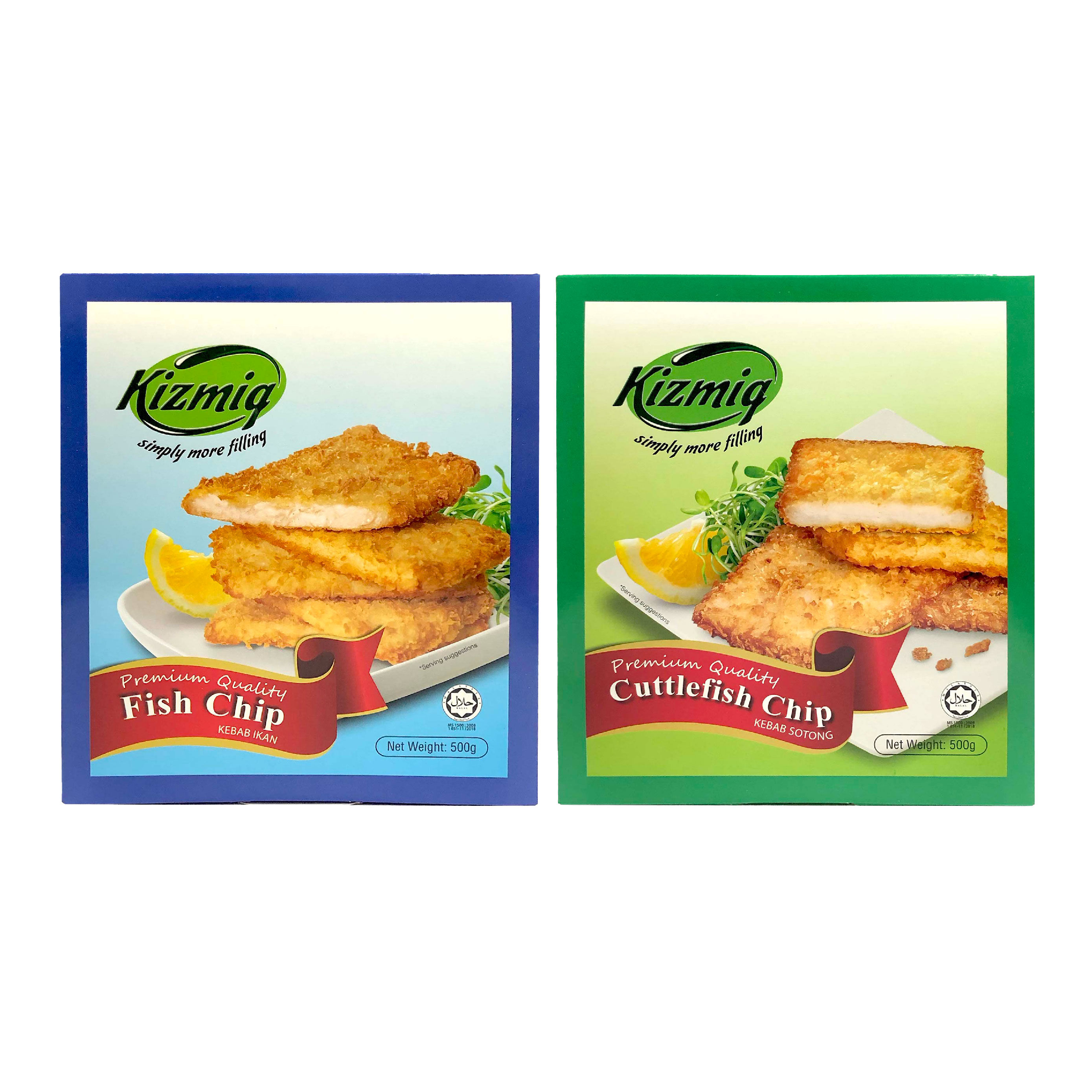 [Bundle of 2] Kizmiq Cuttlefish/Fish Chip 500g Halal [Frozen]