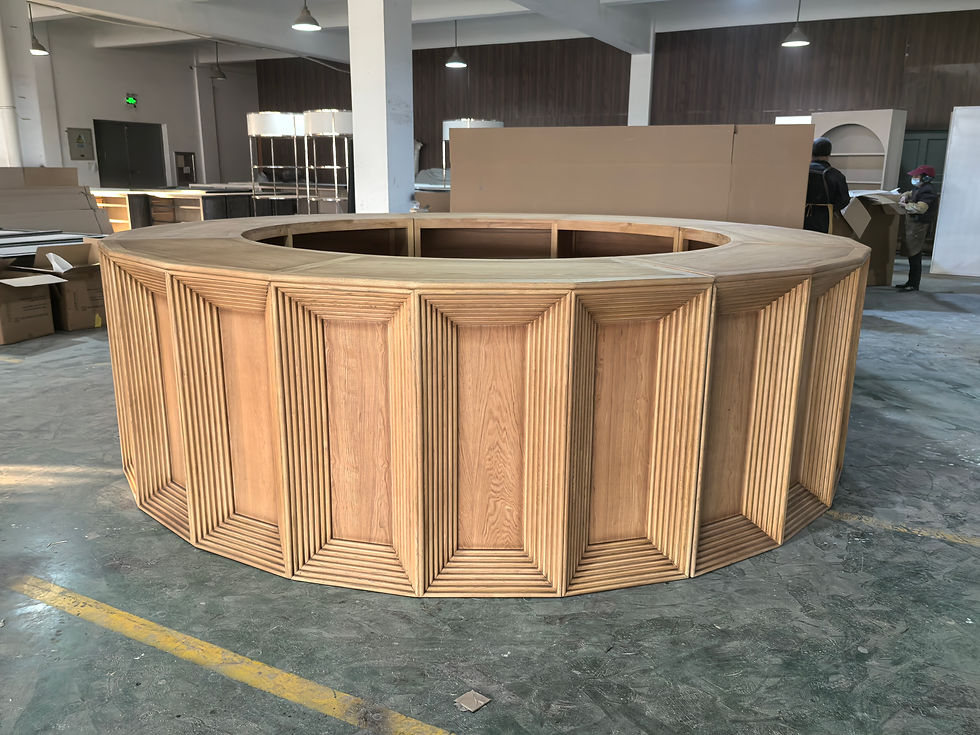 Miniaturbild: Modernes Design Eventmöbel Vermietung Anpassen Holzrahmen Große Runde Bar Coun