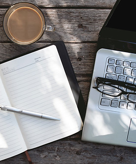 Laptop and Diary Topview