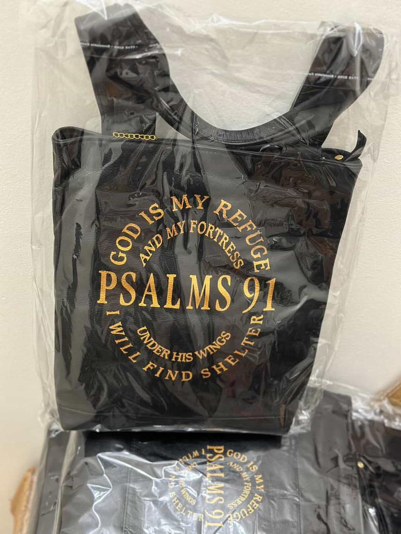 Thumbnail: Psalm 91 Christian Tote Bag for Women | Bible Verse Faith Church Gift