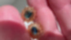 Thumbnail: 14k Sapphire & Diamond Halo Earrings