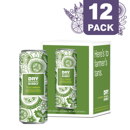 DRY Cucumber Botanical bubbly in a can