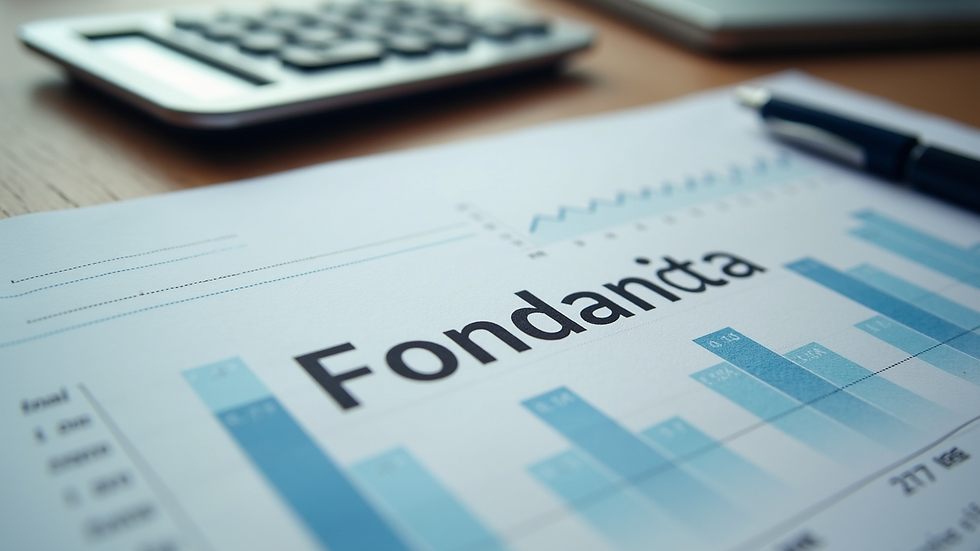 High angle view of a calculator and budget planning documents