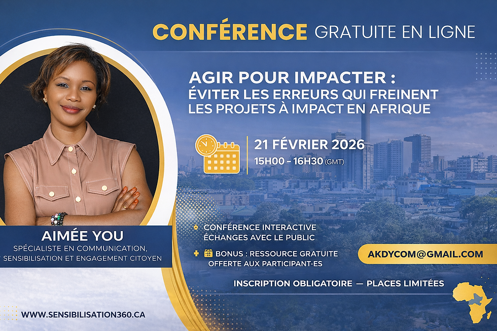 CONFÉRENCE GRATUITE - Agir pour impacter : éviter les erreurs qui freinent les projets à impact en Afrique