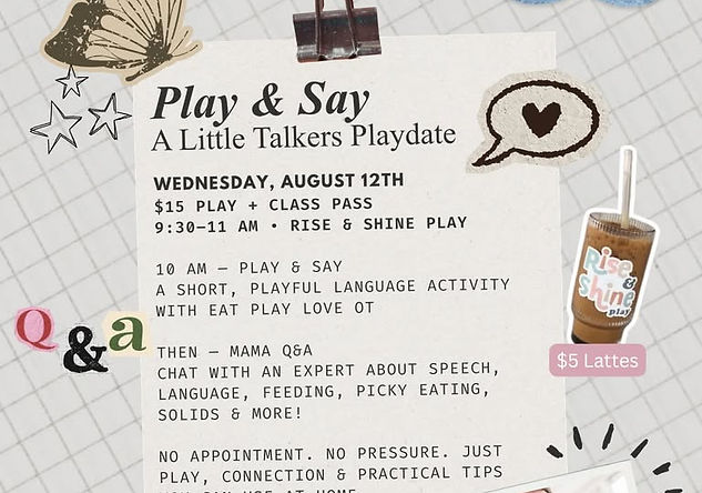 infant baby toddler little kid mom meet up at rise and shine indoor play room playground coffee fun activities