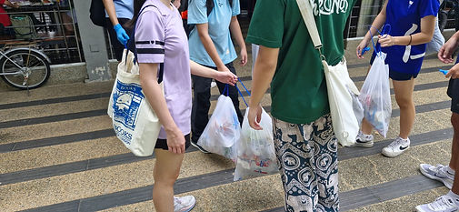 Beach cleanup at West Coast Park